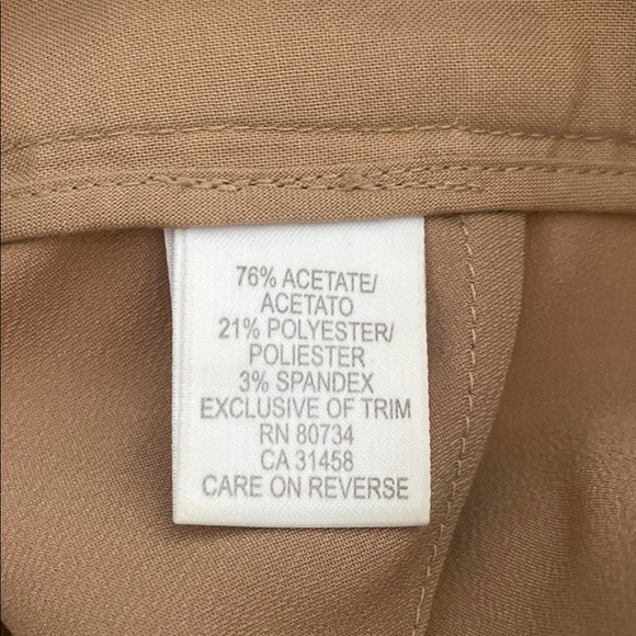 BCBG MaxAzria Tan Wide-Leg Trousers - Picture 6 of 8